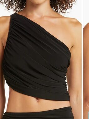 Norma Kamali - NWT - Diana bra One-Shoulder Ruched swim top - medium